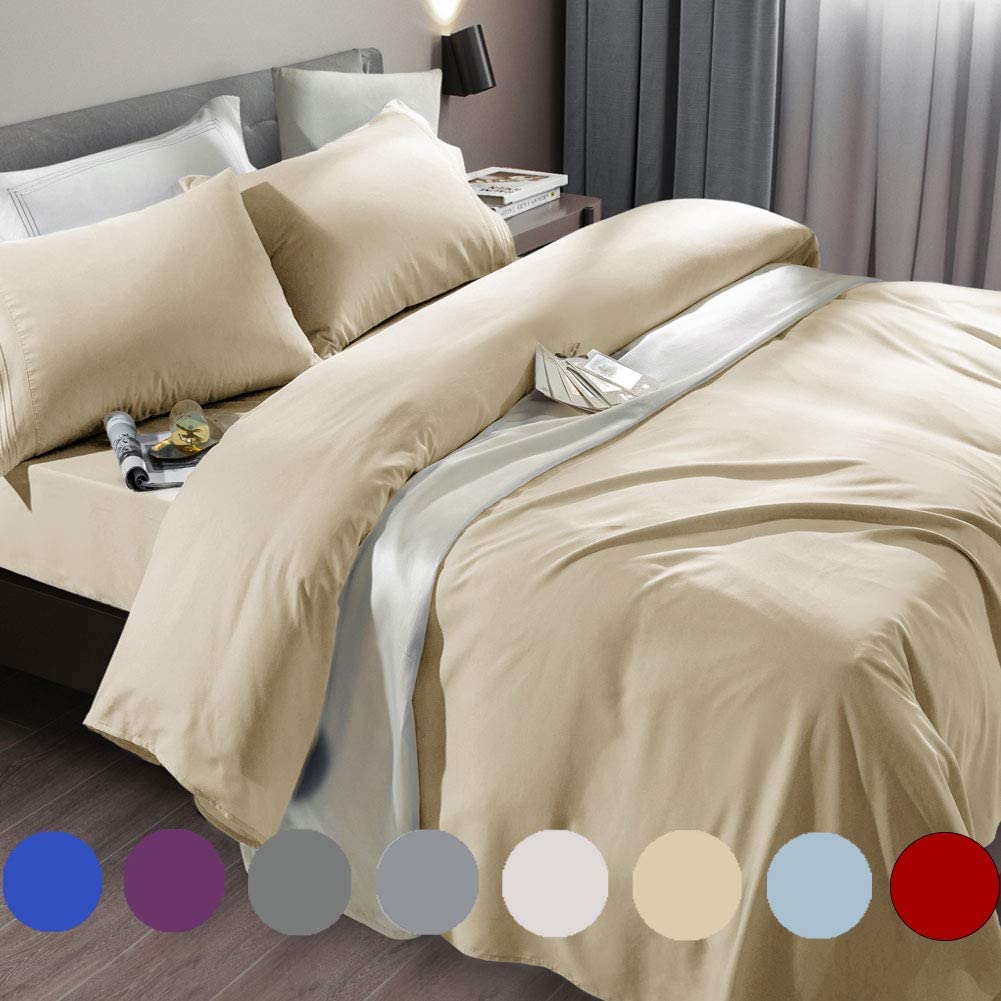 Super Soft 1800 Thread Count Luxury Egyptian Wrinkle Hypoallergenic 6 pcs Bed Sheet Set - Anna's Linens