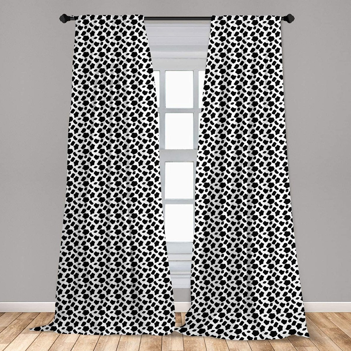 Texture Pattern Lightweight Decorative Panels Rod Pocket Window Curtains Set of 2 - Anna's Linens