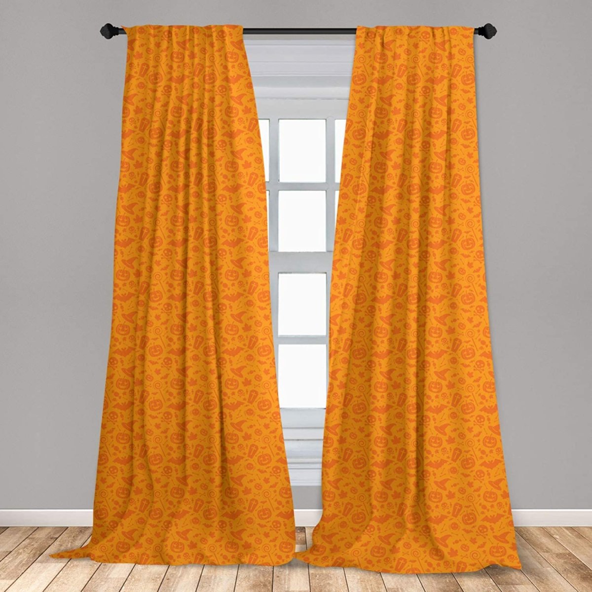 Texture Pattern Lightweight Decorative Panels Rod Pocket Window Curtains Set of 2 - Anna's Linens