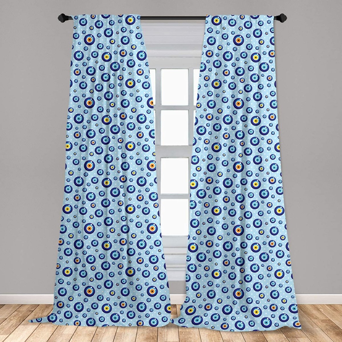 Texture Pattern Lightweight Decorative Panels Rod Pocket Window Curtains Set of 2 - Anna's Linens