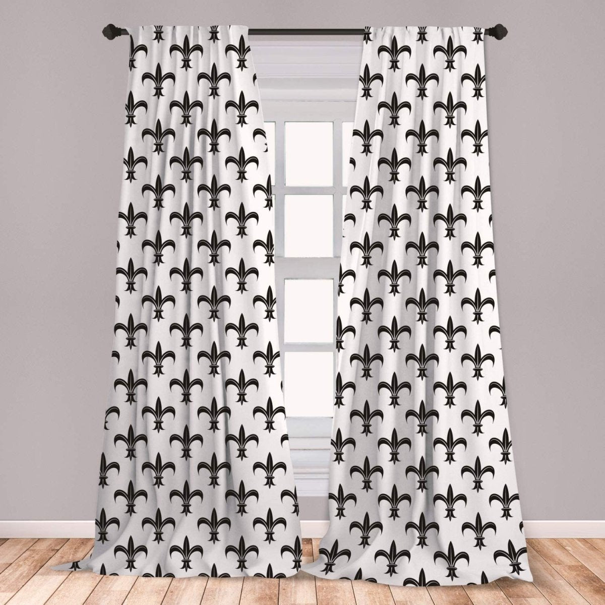 Texture Pattern Lightweight Decorative Panels Rod Pocket Window Curtains Set of 2 - Anna's Linens