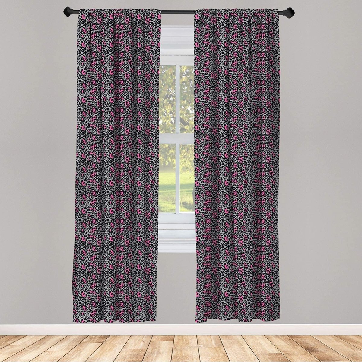 Texture Pattern Lightweight Decorative Panels Rod Pocket Window Curtains Set of 2 - Anna's Linens