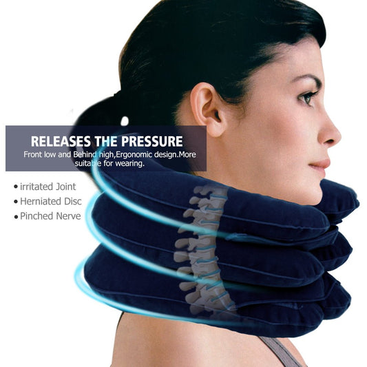 U Neck Pillow Air Inflatable Pillow Cervical Brace Neck Shoulder Pain Relax Support Massager Pillow Air Cushion Traction Soft - Anna's Linens