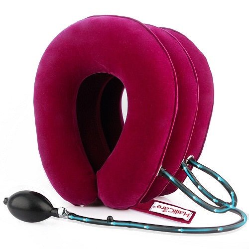 U Neck Pillow Inflatable Pillow Cervical Brace Neck Shoulder Pain Relax Support Massager Pillow Air Cushion - Anna's Linens