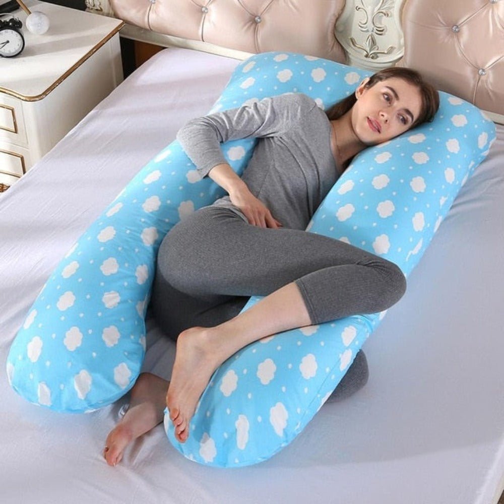 U Shape Cotton Side Sleeper Sleeping Support Pillow Pregnant Women - Anna's Linens