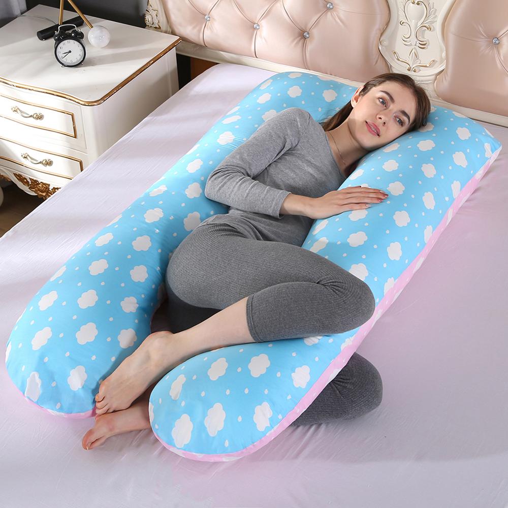 U Shape Cotton Side Sleeper Sleeping Support Pillow Pregnant Women - Anna's Linens