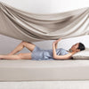 100% Silk Fitted Sheet White Solid Color Pillowcases Elastic Band - Anna's Linens Store