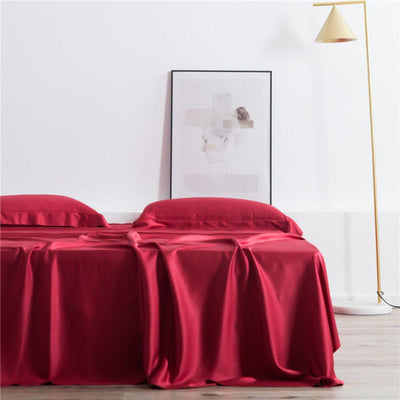 Luxury 100% Silk Flat Sheet 25 Momme Silk Beauty Healthy Skin Bed Sheet Pillowcases - Anna's Linens Store
