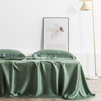 Luxury 100% Silk Flat Sheet 25 Momme Silk Beauty Healthy Skin Bed Sheet Pillowcases - Anna's Linens Store