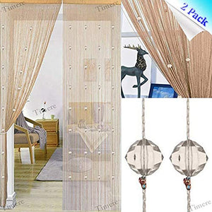 Crystal Beaded Curtain Tassel Curtain - Partition Door Curtain Beaded String Curtain Door Screen Panel Home Decor Divider Crystal Tassel Screen 90x200cm (2 Pack) - Anna's Linens Store