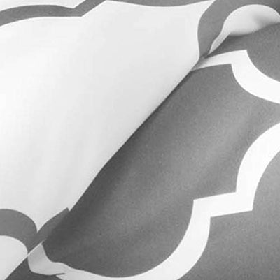 Gray/White Quatrefoil