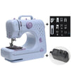 Mini 12 Stitches Sewing Machine Household Multifunction Double Thread And Speed Free Arm Crafting Mending Machine LED - Anna's Linens Store