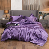 Bedding Set Solid Color Luxury Bedding Kit Rayon Satin Duvet Cover Set Twin Queen King Size Bed Set 2pcs/3pcs/4pcs - Bedding Set - Anna's Linens Store