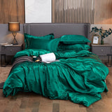 Bedding Set Solid Color Luxury Bedding Kit Rayon Satin Duvet Cover Set Twin Queen King Size Bed Set 2pcs/3pcs/4pcs - Bedding Set - Anna's Linens Store