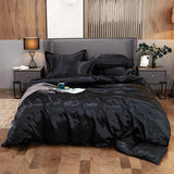 Bedding Set Solid Color Luxury Bedding Kit Rayon Satin Duvet Cover Set Twin Queen King Size Bed Set 2pcs/3pcs/4pcs - Bedding Set - Anna's Linens Store