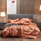 Bedding Set Solid Color Luxury Bedding Kit Rayon Satin Duvet Cover Set Twin Queen King Size Bed Set 2pcs/3pcs/4pcs - Bedding Set - Anna's Linens Store