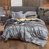 Bedding Set Solid Color Luxury Bedding Kit Rayon Satin Duvet Cover Set Twin Queen King Size Bed Set 2pcs/3pcs/4pcs - Bedding Set - Anna's Linens Store