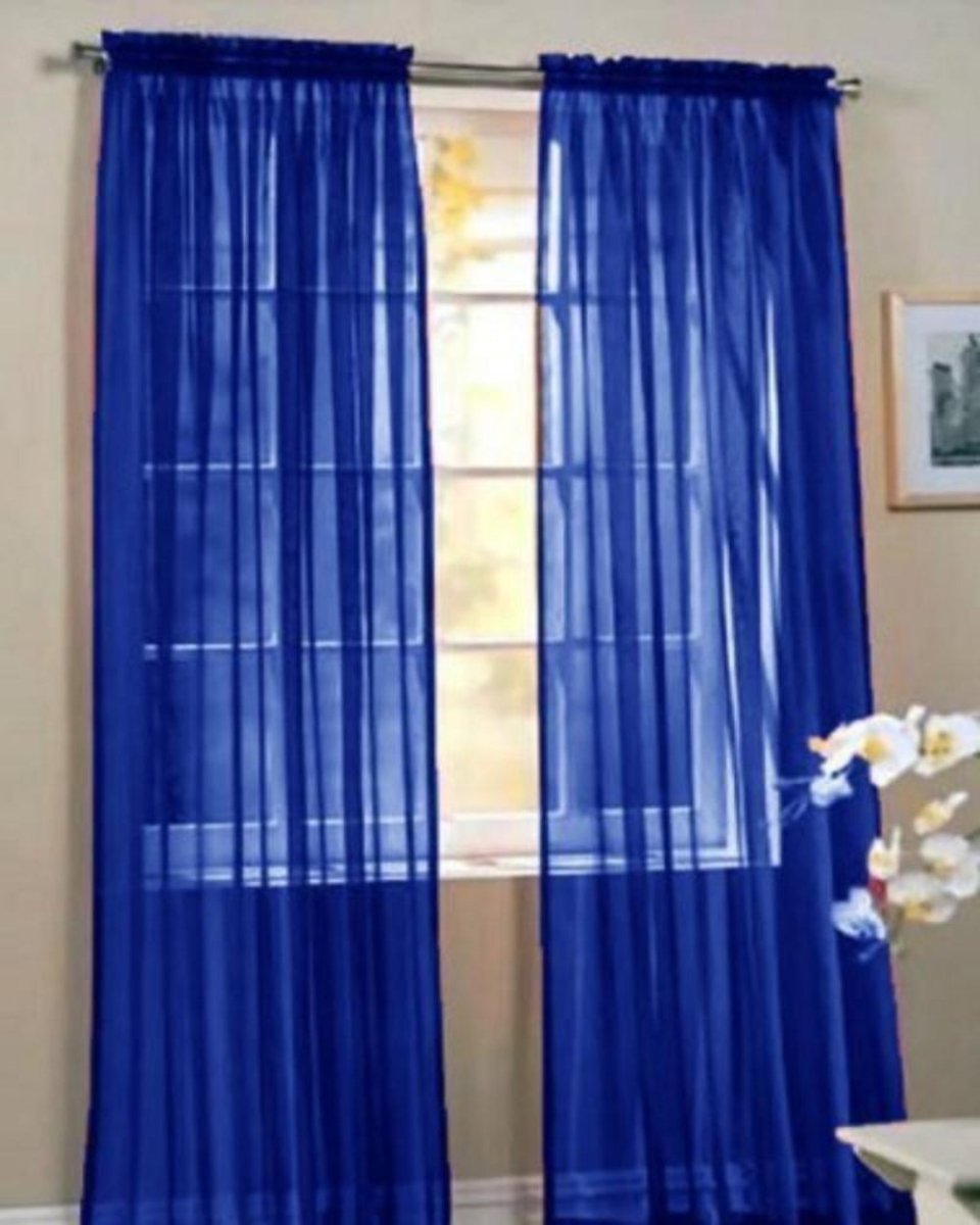 Window Curtains 2 - Piece Sheer Panel with 2 inch Rod Pocket - Anna's Linens